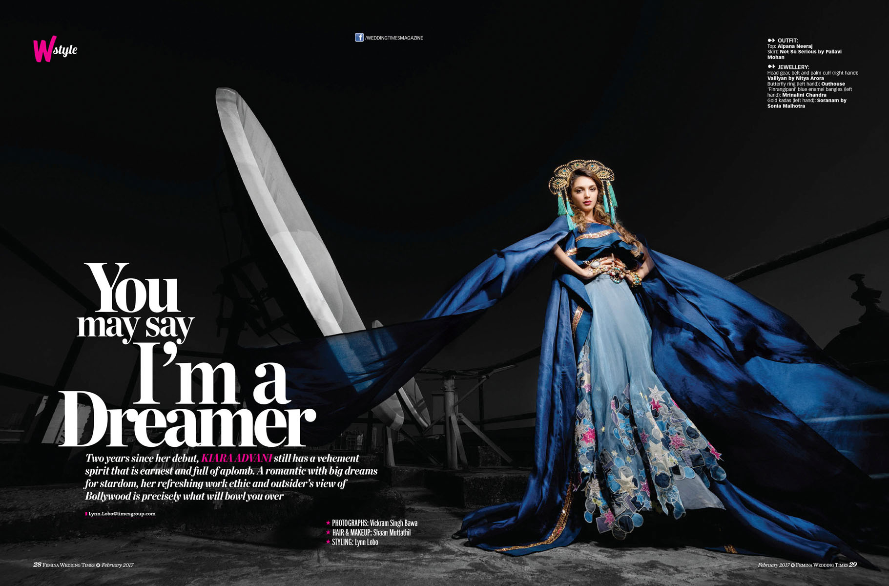 Best Bollywood Photographer in India Vikram Bawa, Actress Kiara Advani  for Femina Wedding Times, Published Photographer, Magazine Cover, Editorial Photographer, Magazine shoot, Editorial, Alpana Neeraj, Pallavi Mohan, Shooting with star, Best Fashion Photographer by Vikram Bawa, Mumbai, India