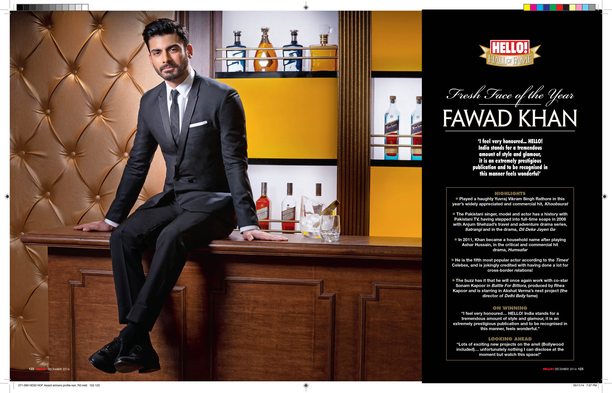 Best Bollywood Photographer in India Vikram Bawa, Actor Fawad Khan for Hello Magazine, Shooting with Star, Hello Awards,  Advertising Photographer, Best Published Photographer, Best Editorial Photographer, Best Fashion Photographer  Vikram Bawa in Mumbai, India